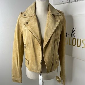 Express Genuine Suede Moto Jacket